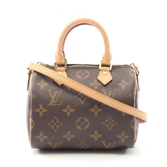 Louis Vuitton Nano Speedy Shoulder Bag, Coated Canvas and Leather, Monogram, ... - Picture 1 of 8